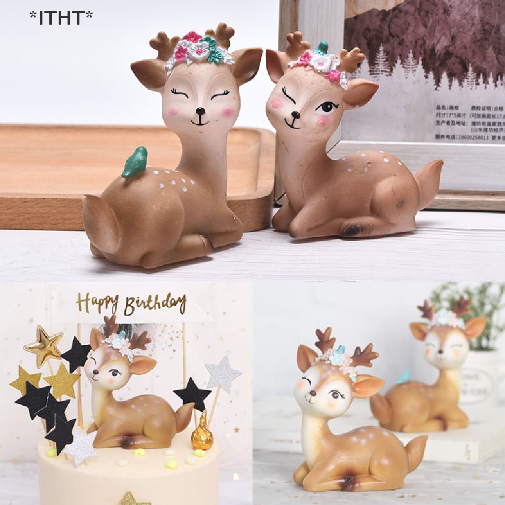Tuần Lộc Sika Dễ Thương Dùng Trang Trí Bánh Kem DIY