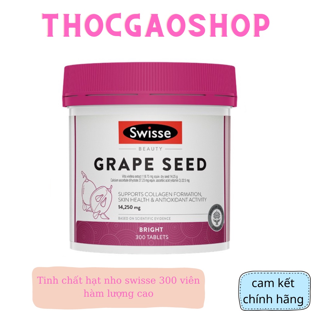 Tinh chất hạt nho swisse 300 viên hàm lượng cao THOCGAPSHOP1989