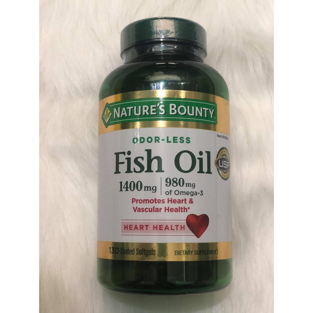 Dầu cá Nature's Bounty Fish Oil 1400mg ( Date 2023 )