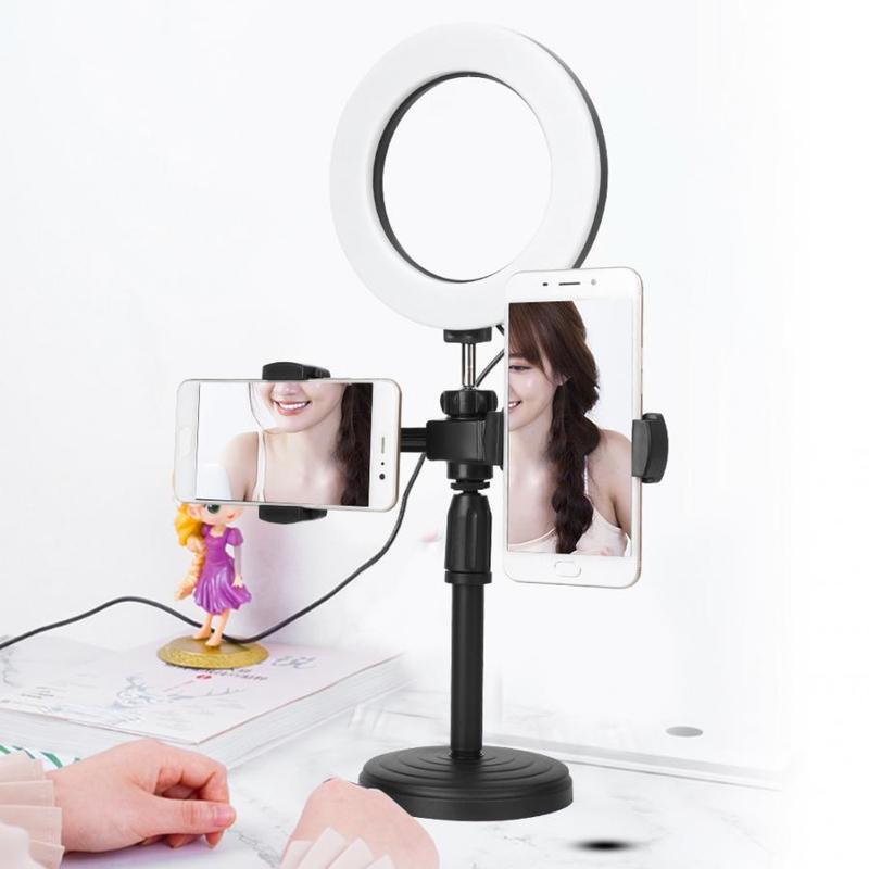 Vòng Đèn KAXOE Bóng LED 6 Inch Gắn Điện Thoại Hỗ Trợ Chụp Ảnh Selfie