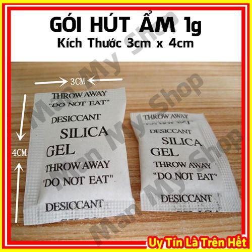 1KG (1000 gói 1g) Gói Túi Hút Chống Ẩm Loại Nhỏ Giúp Khô Ráo Tủ Quần Áo, Giày Dép Man My Shop