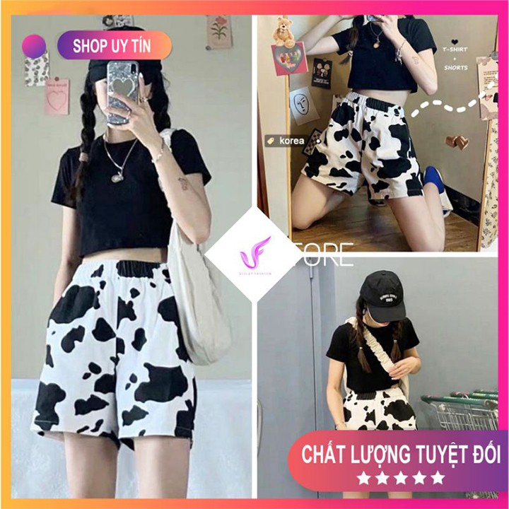 Quần Short Nữ 😽[FREESHIP]😽 Quần Bò Sữa Ống Rộng, Chất liệu Cotton-thoáng mát-dễ phối đồ cực kỳ dễ thương Mã TT06 | BigBuy360 - bigbuy360.vn