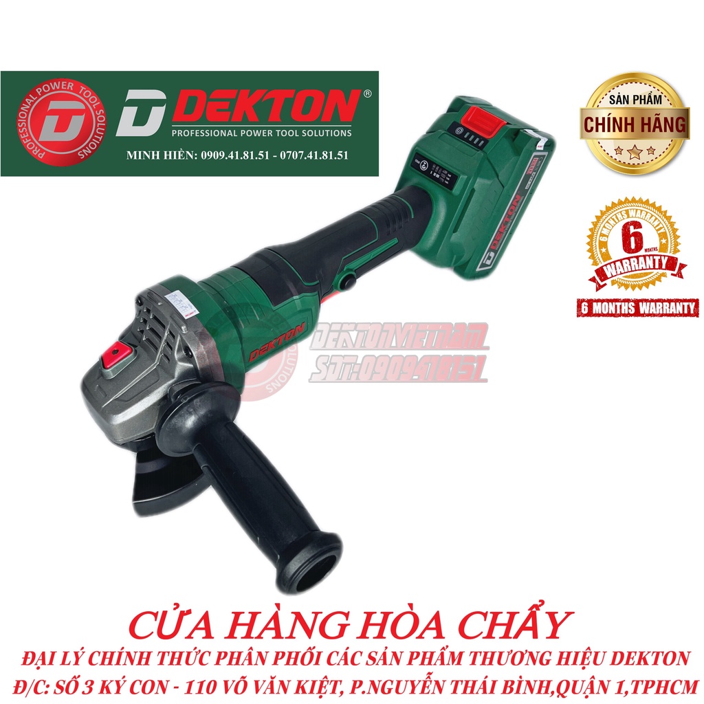 Máy Mài Dùng Pin / Công Tắc Bóp / Dekton M21- AG100B /Chân Pin Phổ Thông MKT