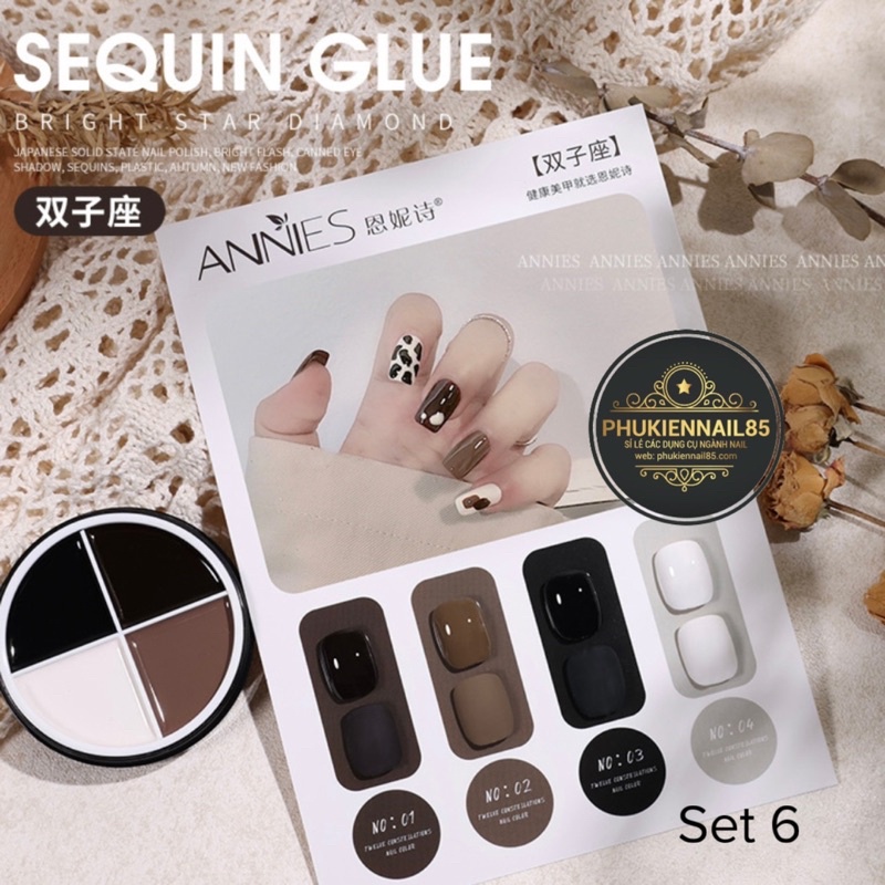 gel kem dạng nén set 4 màu