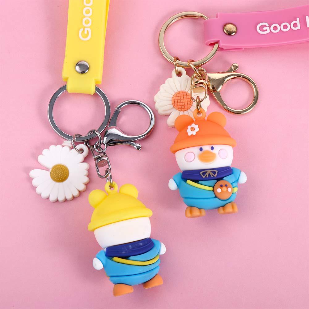 LANFY Móc Khóa Hình Vịt Con Dễ Thương Dành Cho Xe Hơi