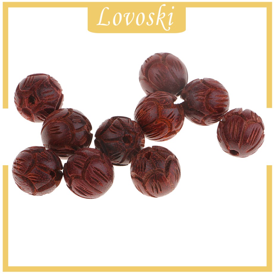 Chuỗi Hạt Gỗ Đàn Hương Hình Hoa Sen 6 / 8 / 10mm