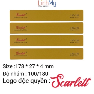 Dũa Móng Tay Móng Gel Da Bò Scarlett Nhám Mỹ 100/180 Nhiều Kiểu Dáng