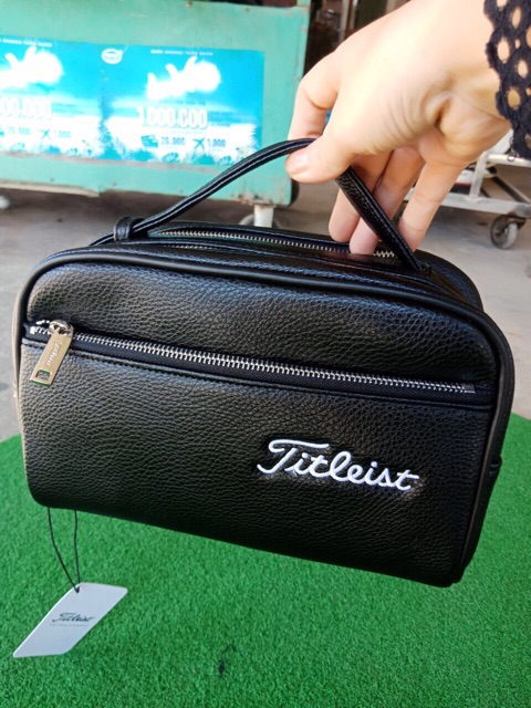 Túi cầm tay golf Titleist da sần mẫu - Hàng nhập khẩu