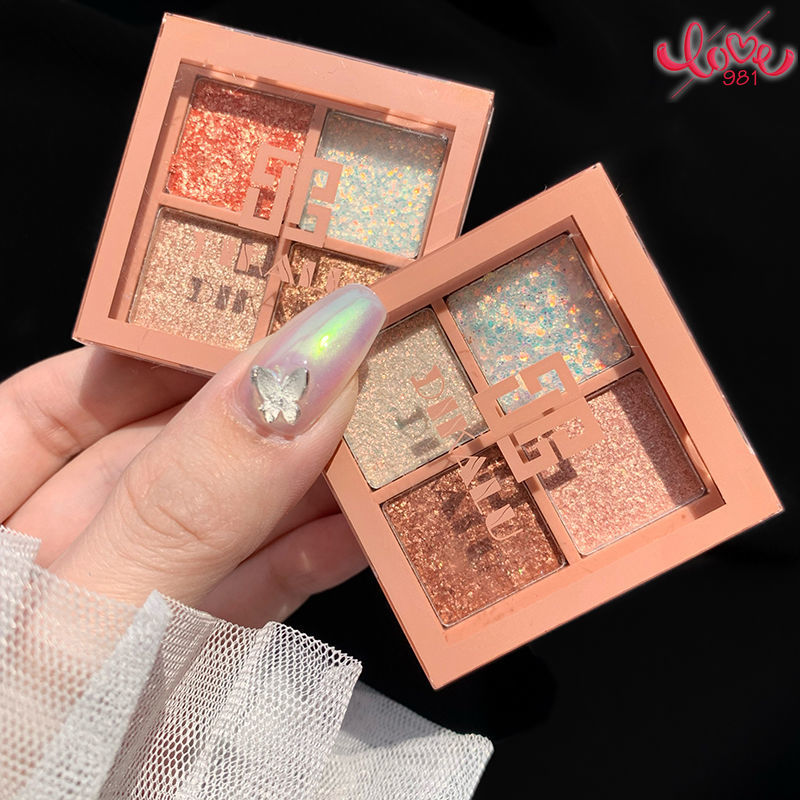 (hàng Mới Về) Bảng Phấn Mắt 4 Màu Sắc Ánh Nhũ Lấp Lánh Trang Điểm Cho Người Mới Bắt Đầu | BigBuy360 - bigbuy360.vn