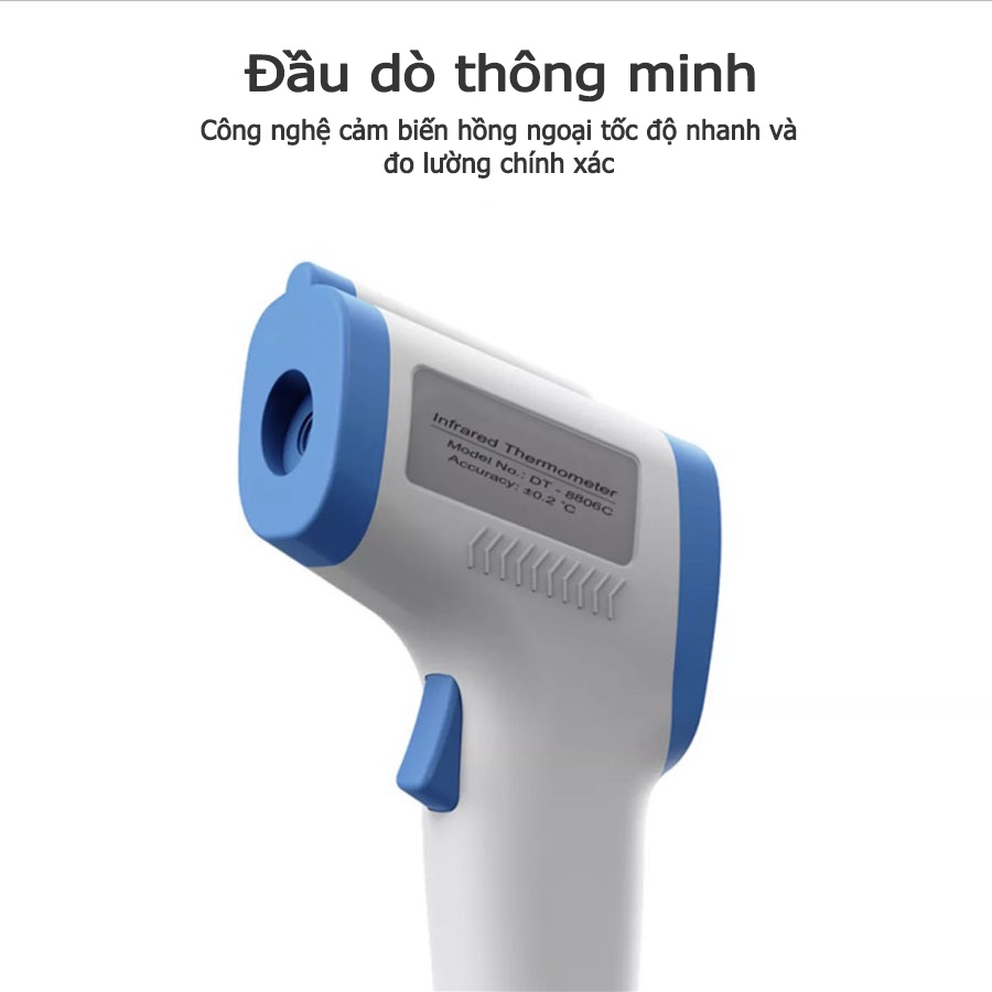 Nhiệt kế điện tử hồng ngoại đo trán tránh tiếp xúc - Tặng pin bảo hành 12 tháng - KU0025