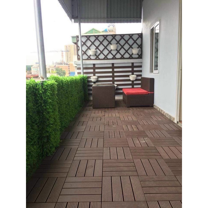 Thảm Nhựa Ghép Lót Sàn Ban Công,Sân Vườn Kích Thước 30cm x 30cm