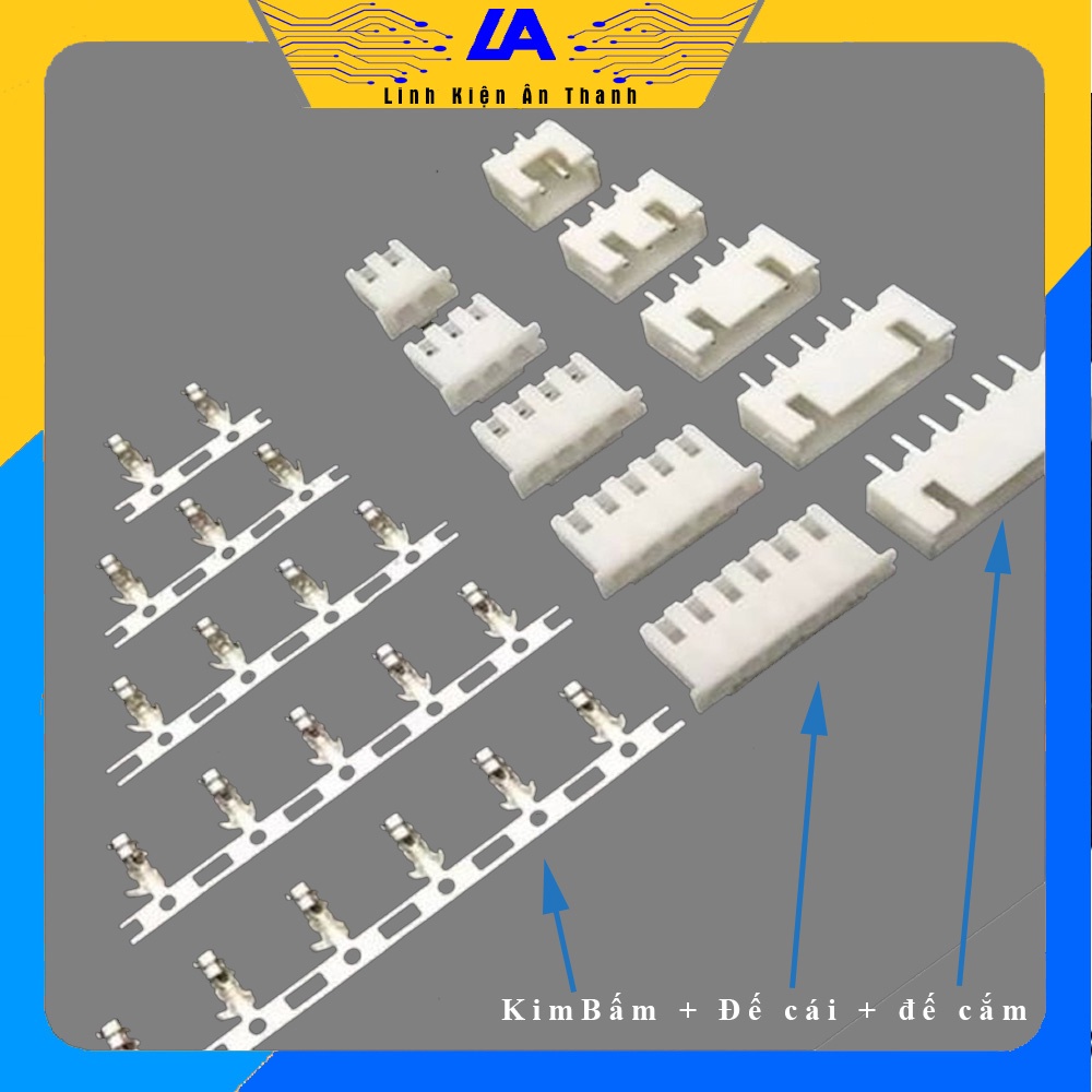 Jack cắm 7 pin, 4 pin,3 pin, 2 pin jack 254 tự bấm