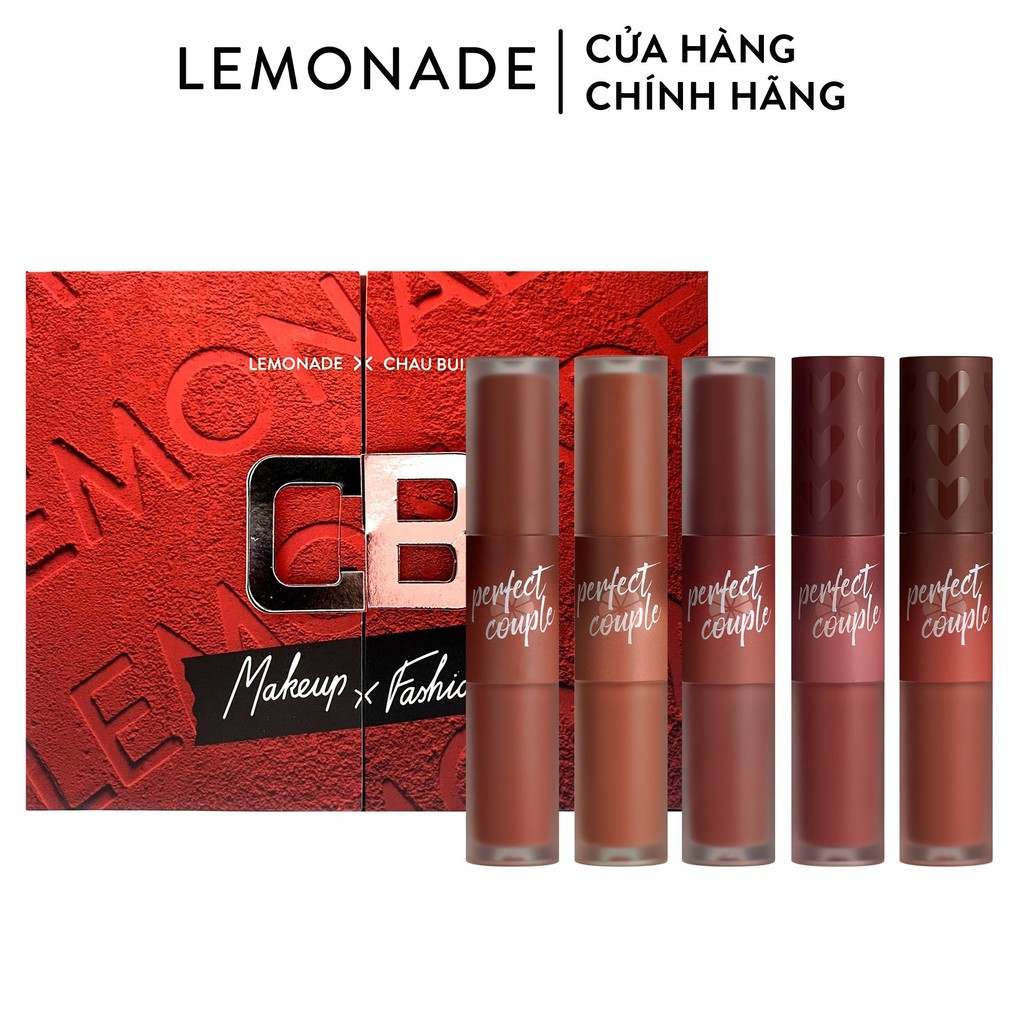 Combo 5 son Lemonade Perfect Couple Lip Fashionistar (5 cây x 8g)