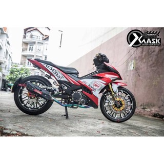 TEM TRÙM EXCITER 150 ĐỎ TRẮNG ARSENAL, độ team trùm decal xe máy ex dán đời 2015-2020