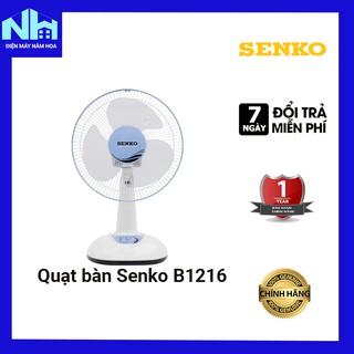 Quạt bàn Senko [7 NGÀY ĐỔI TRẢ] vận hành êm ái B1216