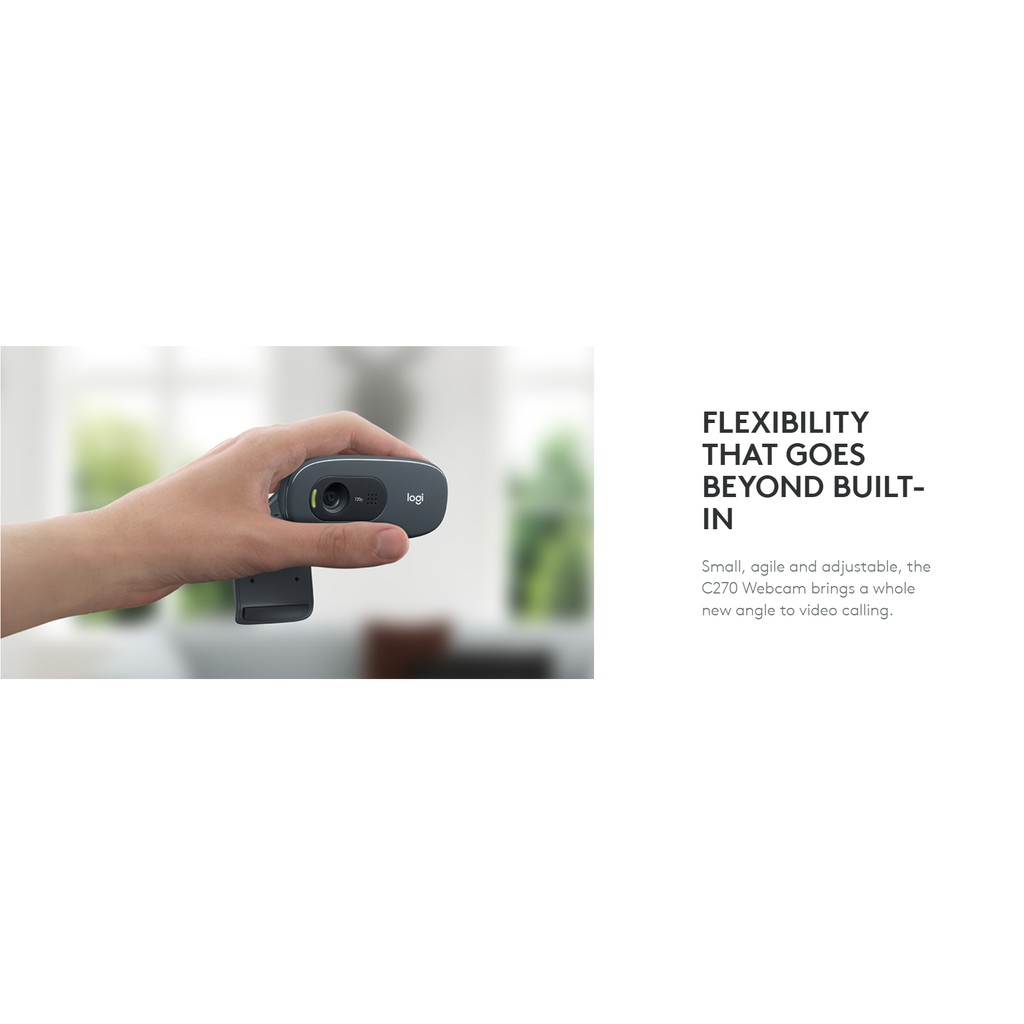 Webcam Logitech C270 - Hỗ trợ gọi video chất lượng HD 720P ( Mới, Bảo Hành 12 Tháng ) | BigBuy360 - bigbuy360.vn