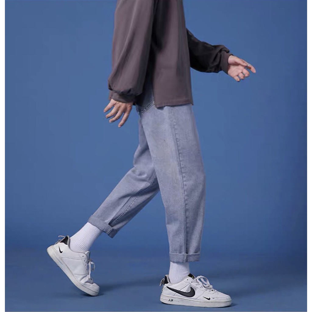 Quần jean ống rộng TR03 suông đứng phong cách đơn giản thời trang, hot 2021 | BigBuy360 - bigbuy360.vn