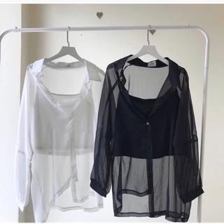 Áo voan mỏng 2 dây xuyên thấu ( kèm áo 2 dây)