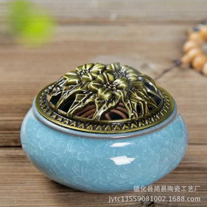 Lư xông trầm men sứ rạn