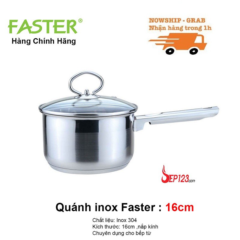 Quánh nấu bột, nấu cháo cho bé Faster 16cm, hàng chính hãng bảo hành 12 tháng