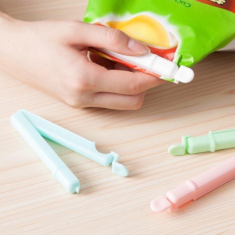 Bộ 4 kẹp nhựa bảo quản túi đựng thực phẩm kẹp niêm phong túi đồ ăn thông minh