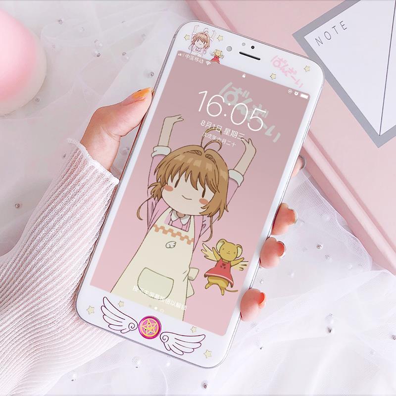 Ốp Điện Thoại Họa Tiết Hoạt Hình Thủ Lĩnh Thẻ Bài Sakura Dễ Thương Cho Iphone 6s 7plus 8 5s