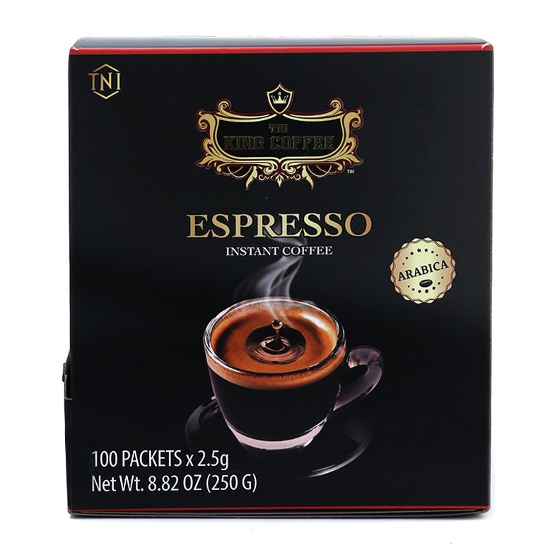  Cà phê hòa tan đen( Không đường sữa) Espresso Hộp 100 gói King Coffee | BigBuy360 - bigbuy360.vn