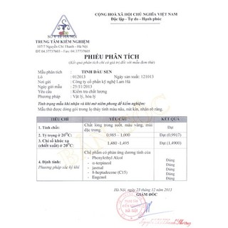 Tinh Dầu Hương Hoa Sen Lam Hà