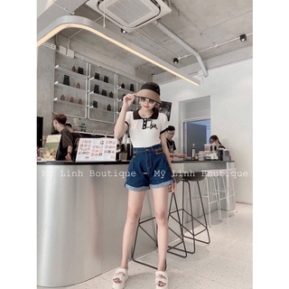 Áo len gân có cổ ôm sát