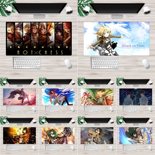 Tấm Lót Chuột Và Bàn Phím Máy Tính Chống Trượt Hình Anime Attack On Titan Kích Thước 30x60cm