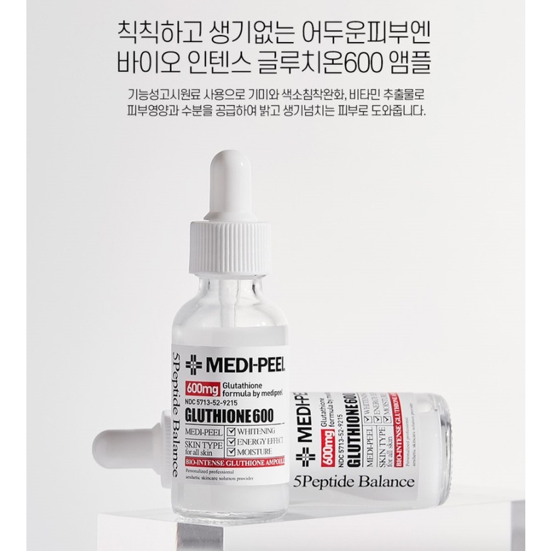 Serum Trắng Da Medi Peel Glutathione 600 White Ampoule Serum 30ml