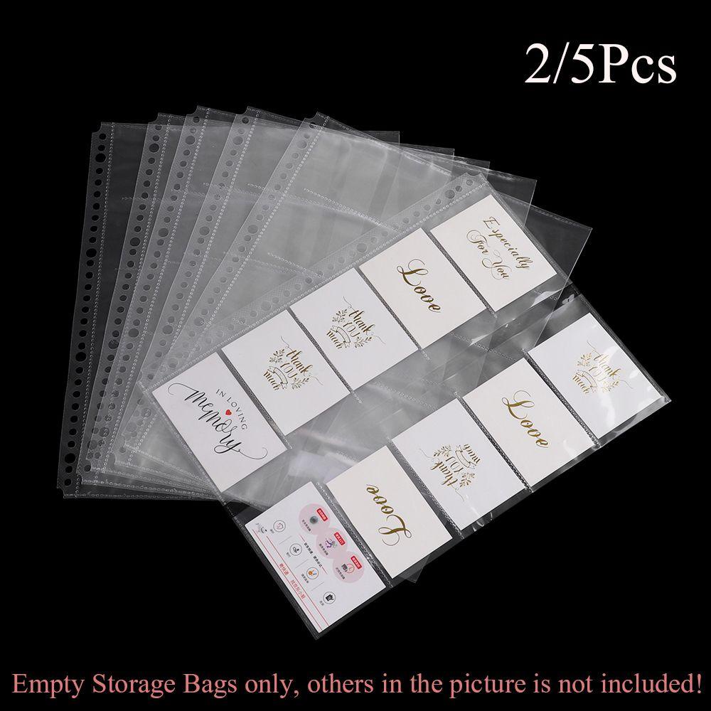 PISTA Set 2 / 5 Túi Đựng Thẻ Bằng Nhựa Trong Suốt Có Thể Tái Sử Dụng