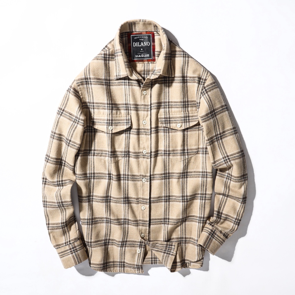 Áo sơ mi nam flannel cao cấp nhiều màu , Sơ mi kẻ caro DILANO SM04 | BigBuy360 - bigbuy360.vn