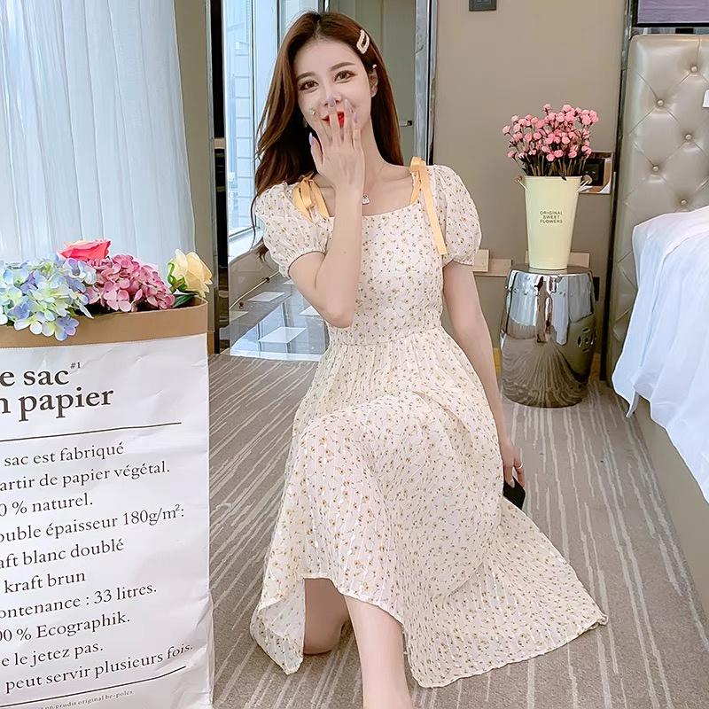 Đầm Voan Hoa Thiết Kế Mới Ngọt Ngào Thời Trang Mùa Hè Dành Cho Nữ
