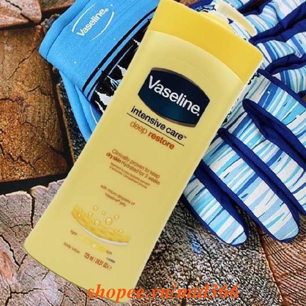 Sữa Dưỡng Thể 725ml Vaseline Làm Trắng Sáng, Mịn Da Và Giữ Ẩm Intensive Care Deep Restore.