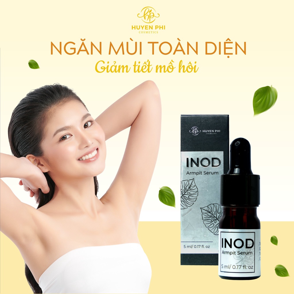 Combo Inod Huyền Phi 5ml và Cọ Quét Mặt Nạ - Giúp khử sạch hôi nách, hôi chân, mùi khó chịu trên cơ thể