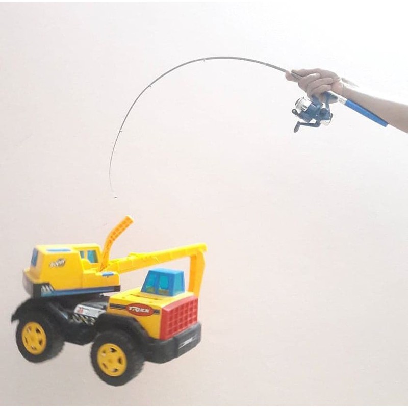 Bộ Cần Câu Bút Mini Máy Đứng Máy ngang 1m Thu Gọn 22cm Cực Kỳ Tiện Gọn