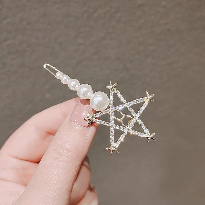 Korean ladies fashion accessories sweet and lovely flower pearl bow