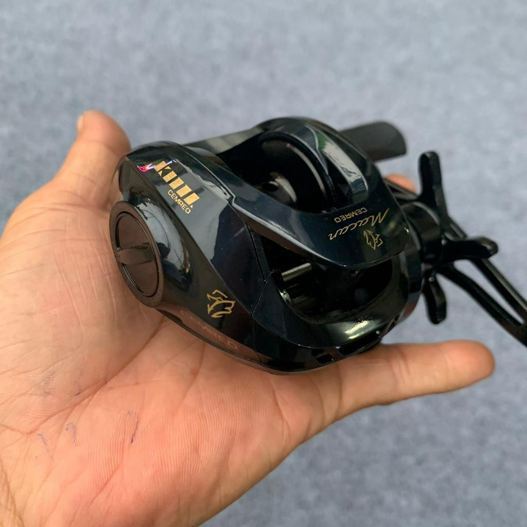 Combo cần lure ngang giá rẻ Penn Squadron máy cemreo tiếng drak lick kèm dây dù pe 7 màu