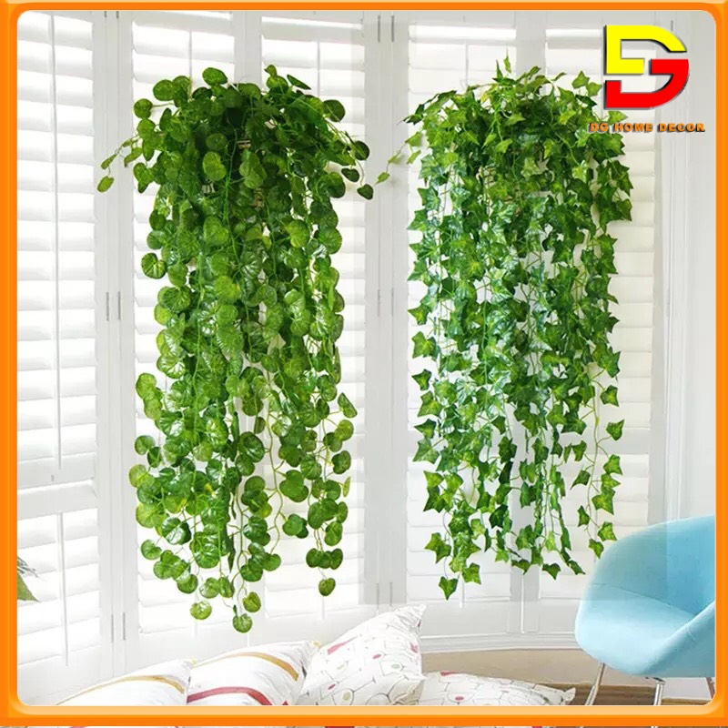 Chùm Lá Giả Treo Tường Cây Giả Thường Xuân Decor Trang Trí Nhà Cửa Dài 90cm DG-59