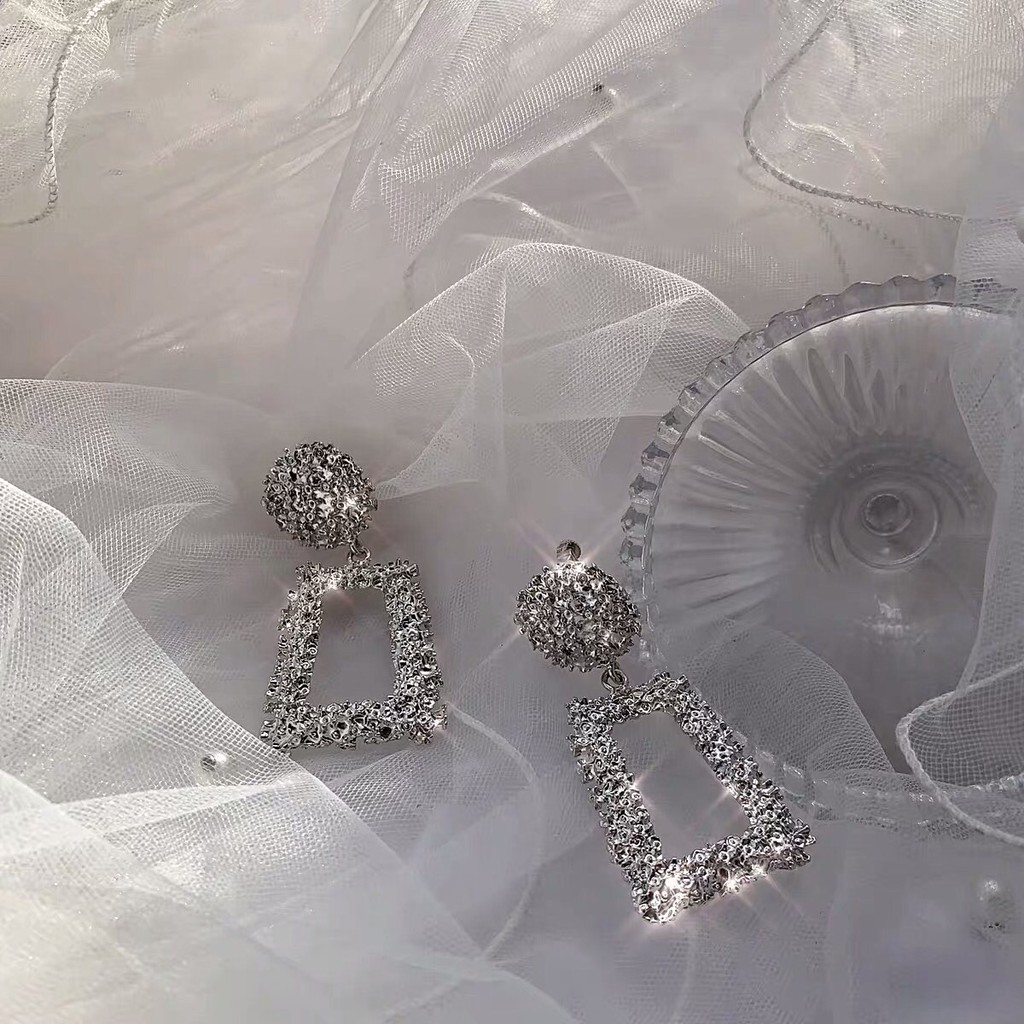 Geometric Drop Earrings khuyên tai Vintage kiểu dáng hình học