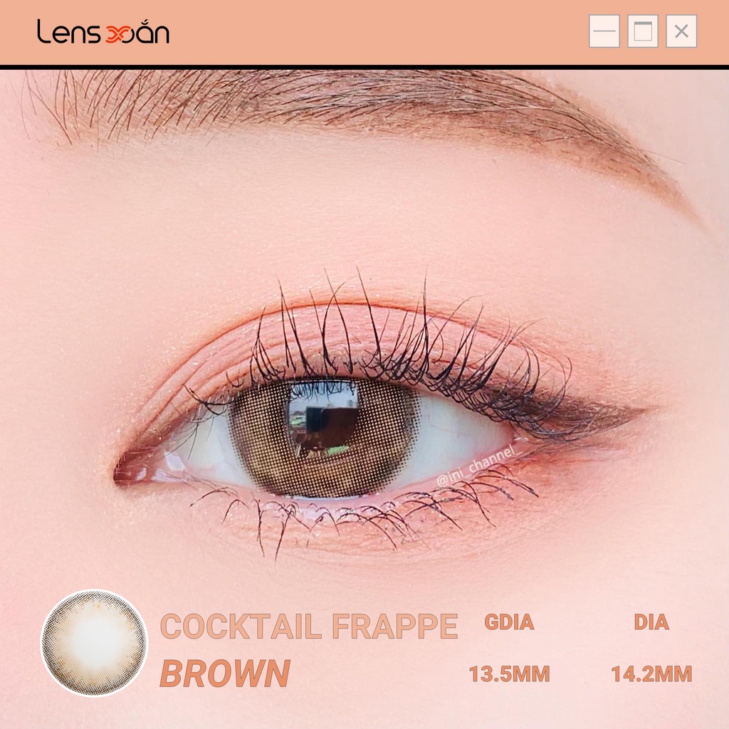 KÍNH ÁP TRÒNG COCKTAIL FRAPPE BROWN CỦA LENS ME: Lens nâu sữa hiệu ứng pha lê trong trẻo | Lens Xoắn