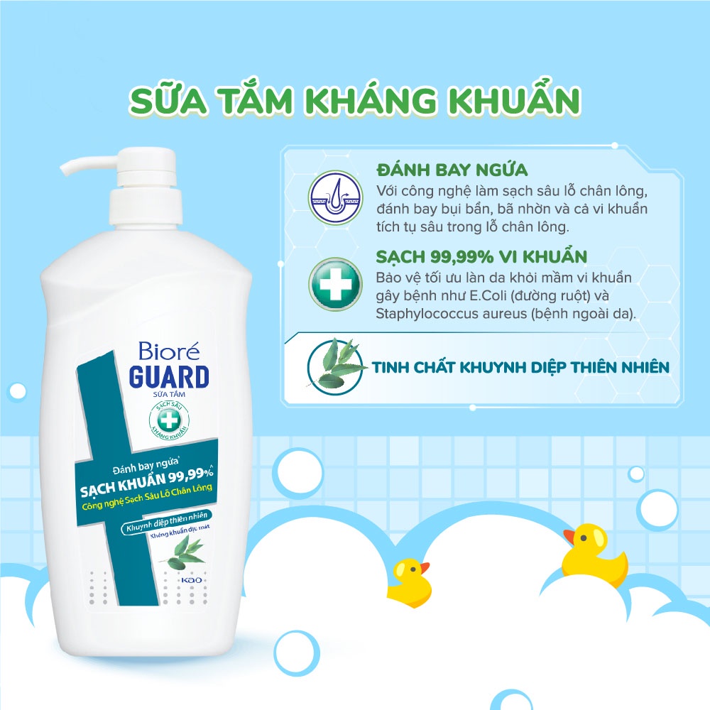 Sữa Tắm Biore Guard Sạch Sâu Kháng Khuẩn Hương Khuynh Diệp Thiên Nhiên 800g