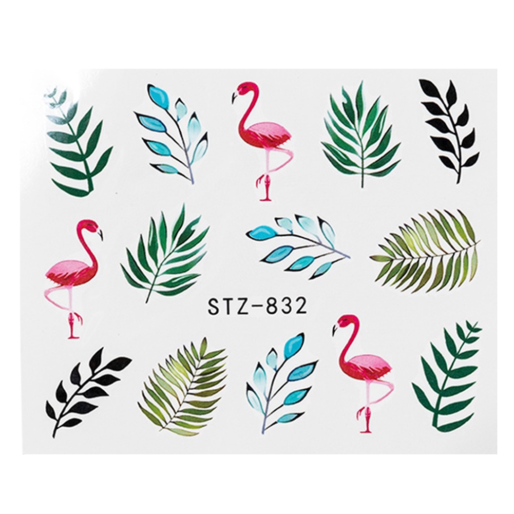 [Hàng mới về] Miếng dán móng tay hình lá và hoa hồng DIY