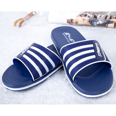 Classic men's slippers anti slip flat bottom fashion home leisure beach one word cool slippers summer