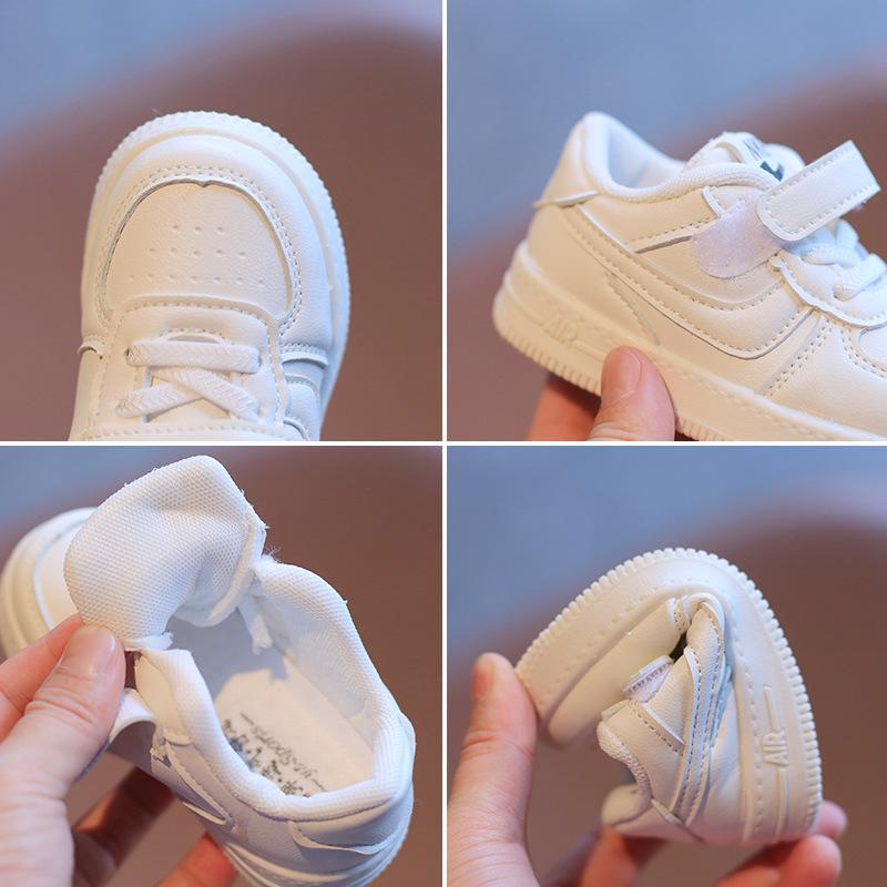 Giày Sneaker đế mềm giày thể thao cho bé màu trơn quai dán thời trang cho trẻ em [G02]