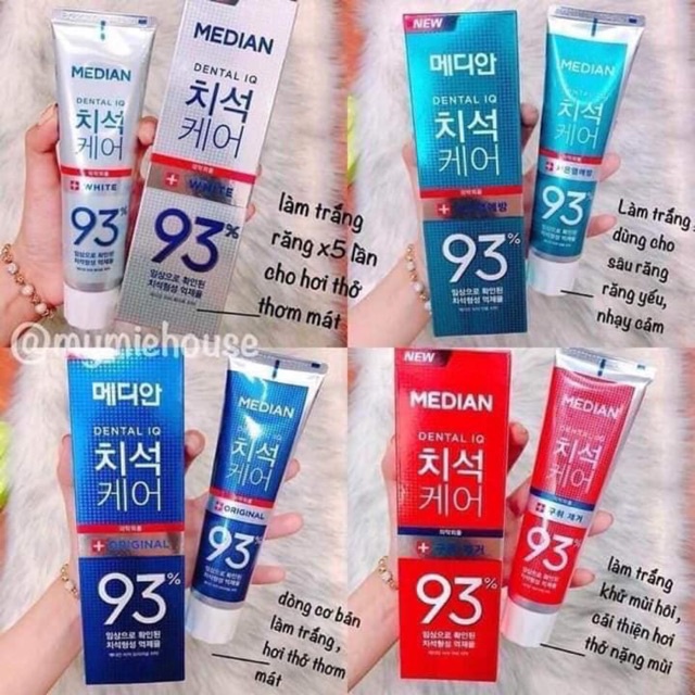 Kem đánh răng Median 93 Dental IQ Toothpaste 93% - 120gr