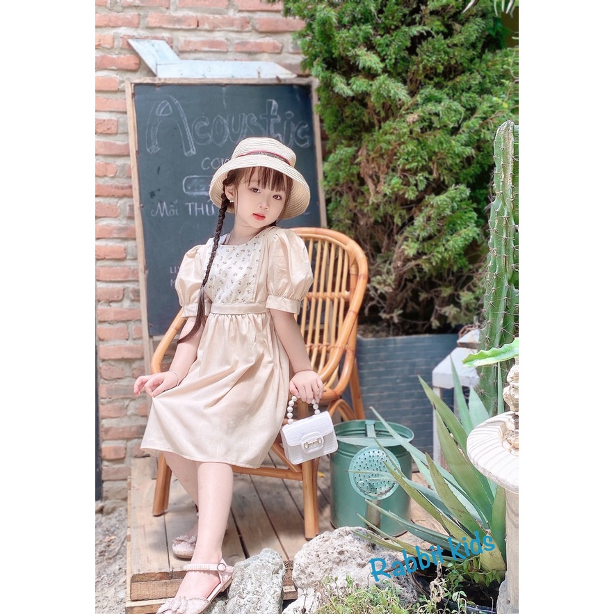 Váy Thu Đông Cho Bé 8-32kg💝FREESHIP💝 Rabbit Kids- Đầm Đi Học Bé Gái Chất Linen Bột Cao Cấp Mềm Mại