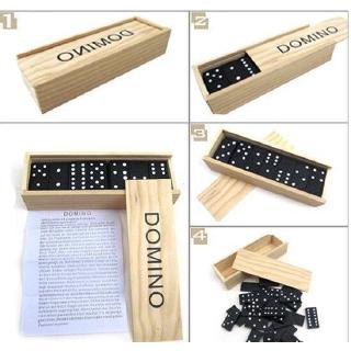 Giảm giá sốc! Bộ cờ domino hộp gỗ cao cấp