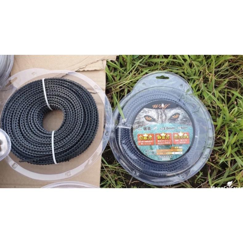 Cuộn Cước Cắt Cỏ Vuông Tròn 3-4mm 60m 0,5kg  .